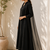 Black cotton solid ethnic wear kurta set with dupatta for women