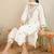 Floral Embroidered  Cotton Kurta With Trousers & Dupatta