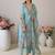 Women Floral Embroidered Linen Kurta with Trousers & Dupatta