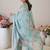 Women Floral Embroidered Linen Kurta with Trousers & Dupatta