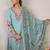 Women Floral Embroidered Linen Kurta with Trousers & Dupatta