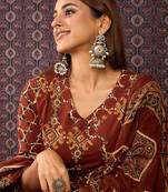 Women Ethnic Motifs Printed Pure Cotton Kurta with Trousers & Dupatta