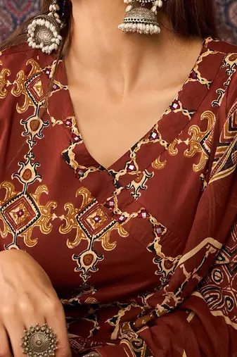 Women Ethnic Motifs Printed Pure Cotton Kurta with Trousers & Dupatta