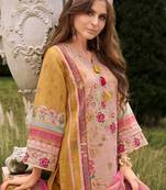 Women Embroidered Thread Work Linen Kurta with Trousers & With Dupatta