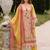 Women Embroidered Thread Work Linen Kurta with Trousers & With Dupatta