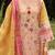 Women Embroidered Thread Work Linen Kurta with Trousers & With Dupatta