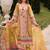 Women Embroidered Thread Work Linen Kurta with Trousers & With Dupatta