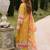 Women Embroidered Thread Work Linen Kurta with Trousers & With Dupatta
