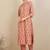 Floral Printed Gotta Patti  Cotton Straight Kurta With Trousers & Dupatta