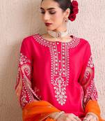 Women Ethnic Motifs Embroidered Regular Kurta with Trousers & With Dupatta