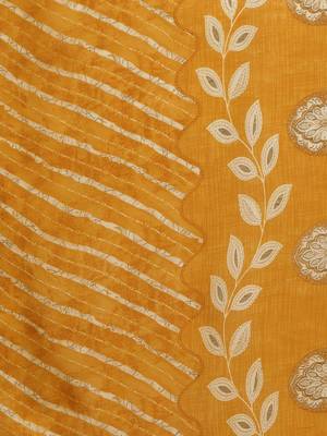Women Floral Yoke Design Regular  Cotton Kurta with Trousers & With Dupatta 4