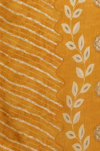 Women Floral Yoke Design Regular  Cotton Kurta with Trousers & With Dupatta