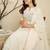 Embroidered Mandarin Collar  Cotton A-Line Kurta With Trouser & Dupatta