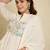 Embroidered Mandarin Collar  Cotton A-Line Kurta With Trouser & Dupatta