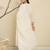 Embroidered Mandarin Collar  Cotton A-Line Kurta With Trouser & Dupatta