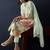 Floral Printed Regular Linen Straight Kurta With Trousers & Dupatta
