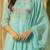 Floral Yoke Design Thread Work  Cotton A-Line Kurta With Trousers & Dupatta