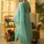 Floral Yoke Design Thread Work  Cotton A-Line Kurta With Trousers & Dupatta