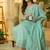 Floral Yoke Design Thread Work  Cotton A-Line Kurta With Trousers & Dupatta