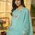 Floral Yoke Design Thread Work  Cotton A-Line Kurta With Trousers & Dupatta