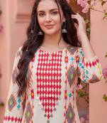 Women Printed Regular Pure Cotton Kurta with Trousers