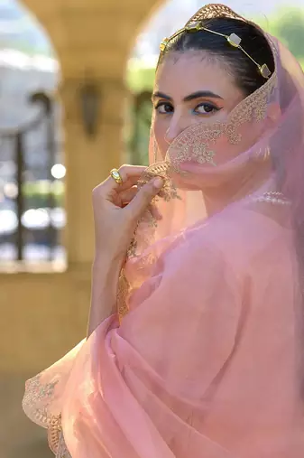 Ethnic Motifs Embroidered Zari Straight Kurta With Trousers & Dupatta