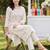 Women Floral Embroidered Regular Thread Work Pure Cotton Kurta with Trousers
