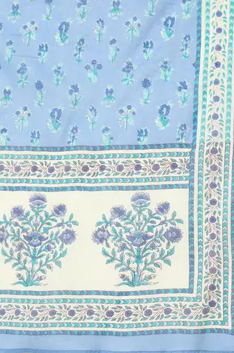 Women Floral Printed Regular Pure Cotton Kurta with Trousers & With Dupatta