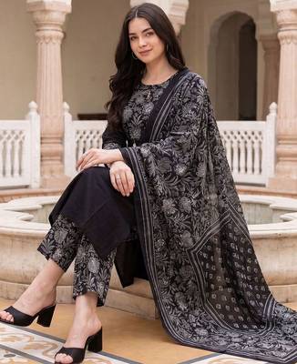 Women Ethnic Motifs Printed Regular Pure Cotton Kurta with Palazzos & With Dupatta 5