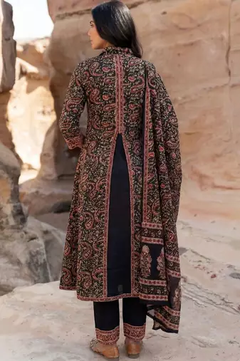 Women Ethnic Motifs Printed Regular  Cotton Kurta with Trousers & With Dupatta