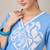 Floral Printed V-Neck  Cotton Straight Kurta With Trousers