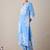 Floral Printed V-Neck  Cotton Straight Kurta With Trousers