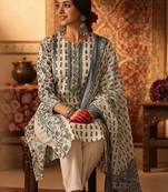 Ethnic Motifs Printed  Cotton Kurta With Trousers & Dupatta