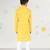 Boys' yellow and white cotton kurta and pyjama set