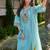 Floral Embroidered V Neck  Cotton Kurta With Trousers & Dupatta