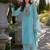 Floral Embroidered V Neck  Cotton Kurta With Trousers & Dupatta