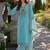 Floral Embroidered V Neck  Cotton Kurta With Trousers & Dupatta