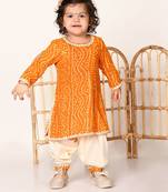Sishu girls' yellow kurta and patiala set