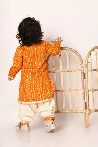 Sishu girls' yellow kurta and patiala set