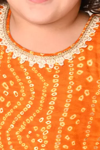 Sishu girls' yellow kurta and patiala set