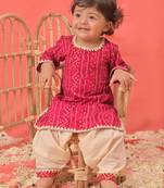 Sishu girls' pink kurta and patiala set