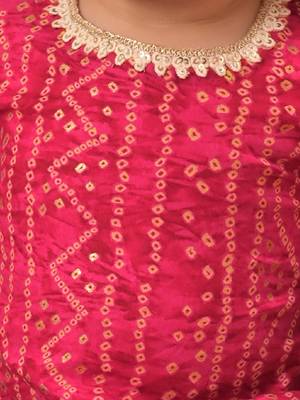Sishu girls' pink kurta and patiala set 4