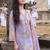 Women Floral Printed Regular Thread Work Linen Kurta with Trousers & With Dupatta