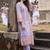 Women Floral Printed Regular Thread Work Linen Kurta with Trousers & With Dupatta