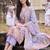 Women Floral Printed Regular Thread Work Linen Kurta with Trousers & With Dupatta