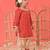 Sishu girls' red kurta and patiala set