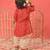Sishu girls' red kurta and patiala set