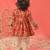 Sishu girls' red kurta and dhoti set