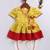 Girls' yellow and cream dhoti kurta set