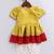 Girls' yellow and cream dhoti kurta set